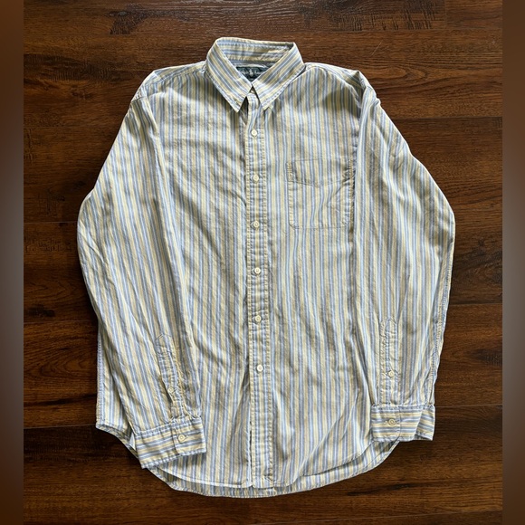 Polo Ralph Lauren Shirt Mens Large Striped Button Down Long Sleeve Classic Fit - Picture 1 of 6